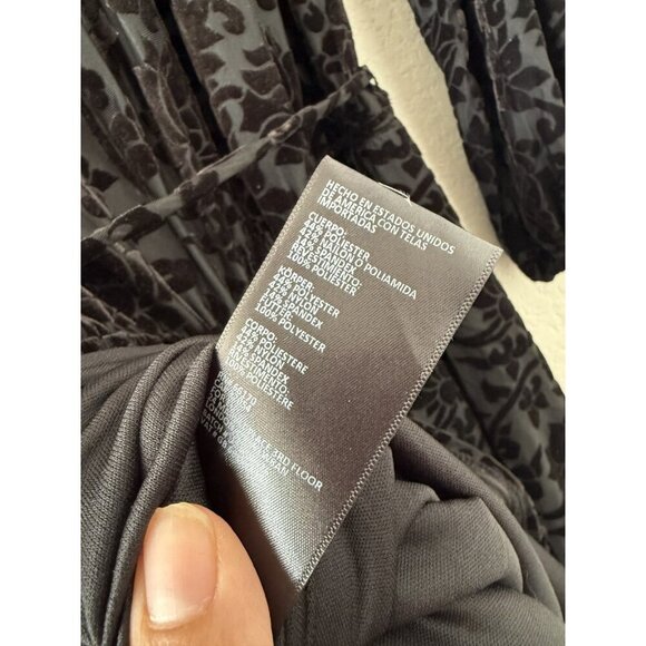 Ecote Urban Outfitters Black Paisley Velvet Off Shoulder Romper Whimsigoth Fairy - Picture 9 of 9